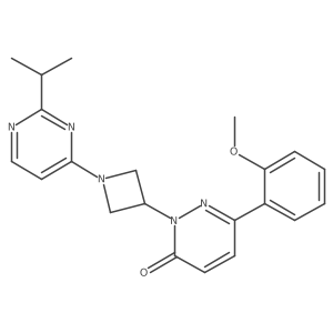 6-(2-Methoxyphenyl)-2-{1-[2-(propan-2-yl)pyrimidin-4-yl]azetidin-3-yl}-2,3-dihydropyridazin-3-one结构式