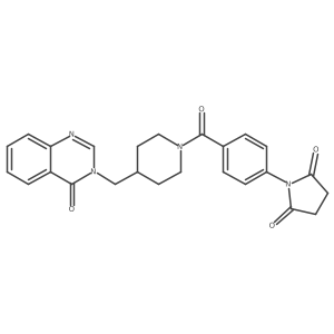 1-(4-{4-[(4-Oxo-3,4-dihydroquinazolin-3-yl)methyl]piperidine-1-carbonyl}phenyl)pyrrolidine-2,5-dione结构式