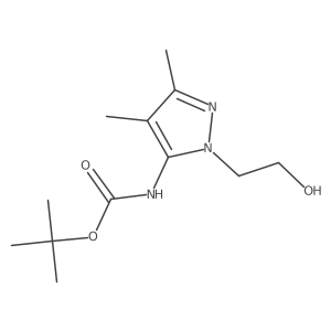 tert-butyl N-[1-(2-hydroxyethyl)-3,4-dimethyl-1H-pyrazol-5-yl]carbamate Structure