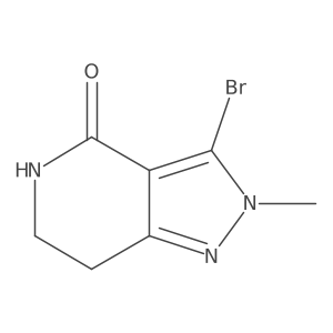 3-Bromo-2-methyl-2,5,6,7-tetrahydro-4H-pyrazolo[4,3-c]pyridin-4-one Structure