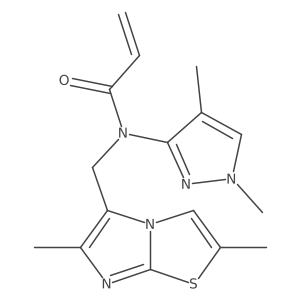 N-(1,4-dimethyl-1H-pyrazol-3-yl)-N-({2,6-dimethylimidazo[2,1-b][1,3]thiazol-5-yl}methyl)prop-2-enamide Structure