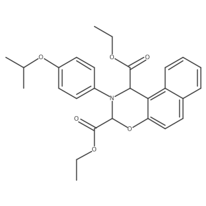 rel-Diethyl (1R,3R)-2-(4-isopropoxyphenyl)-2,3-dihydro-1H-naphtho[1,2-e][1,3]oxazine-1,3-dicarboxylate结构式
