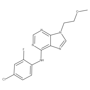 N-(4-chloro-2-fluorophenyl)-9-(2-methoxyethyl)-9H-purin-6-amine结构式