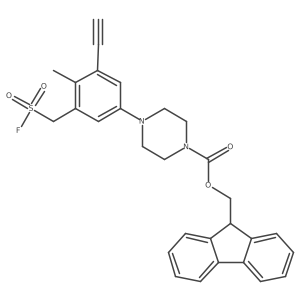 (9H-fluoren-9-yl)methyl 4-{3-ethynyl-5-[(fluorosulfonyl)methyl]-4-methylphenyl}piperazine-1-carboxylate Structure