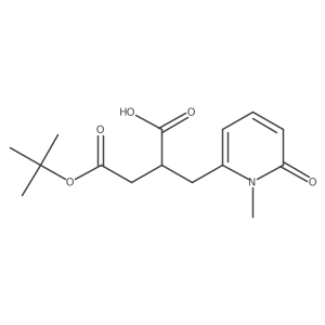 (R)-4-(tert-Butoxy)-2-((1-methyl-6-oxo-1,6-dihydropyridin-2-yl)methyl)-4-oxobutanoic acid结构式
