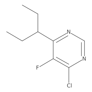 4-Chloro-5-fluoro-6-(pentan-3-yl)pyrimidine结构式