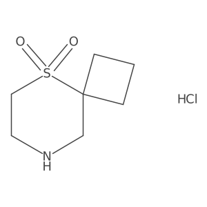5lambda6-Thia-8-azaspiro[3.5]nonane 5,5-dioxide;hydrochloride结构式