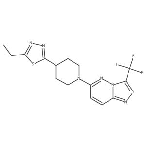 4-(5-Ethyl-1,3,4-thiadiazol-2-yl)-1-[3-(trifluoromethyl)-[1,2,4]triazolo[4,3-b]pyridazin-6-yl]piperidine Structure