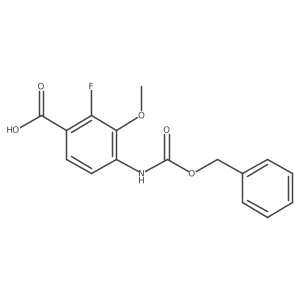 4-{[(Benzyloxy)carbonyl]amino}-2-fluoro-3-methoxybenzoic acid结构式