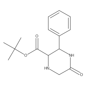rac-tert-butyl (2R,3S)-5-oxo-3-phenylpiperazine-2-carboxylate Structure