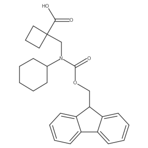 1-{[cyclohexyl({[(9H-fluoren-9-yl)methoxy]carbonyl})amino]methyl}cyclobutane-1-carboxylic acid Structure