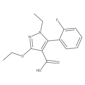 3-Ethoxy-1-ethyl-5-(2-fluorophenyl)-1H-pyrazole-4-carboxylic acid Structure