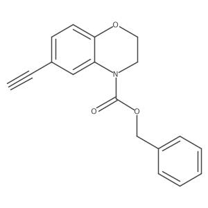 benzyl 6-ethynyl-3,4-dihydro-2H-1,4-benzoxazine-4-carboxylate结构式