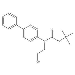 tert-butyl N-(2-hydroxyethyl)-N-(6-phenylpyridazin-3-yl)carbamate结构式
