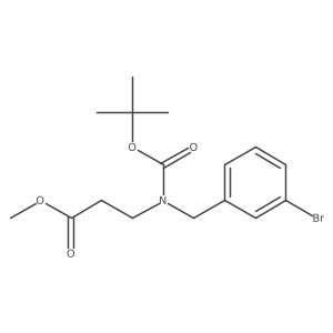 Methyl 3-{[(3-bromophenyl)methyl][(tert-butoxy)carbonyl]amino}propanoate结构式