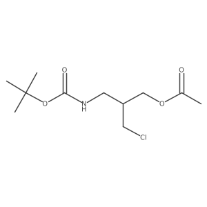 3-{[(Tert-butoxy)carbonyl]amino}-2-(chloromethyl)propyl acetate结构式