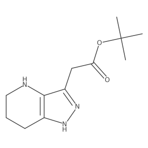 tert-butyl 2-{1H,4H,5H,6H,7H-pyrazolo[4,3-b]pyridin-3-yl}acetate结构式