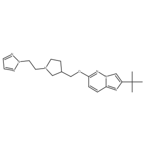 2-(2-{3-[({2-tert-butylimidazo[1,2-b]pyridazin-6-yl}oxy)methyl]pyrrolidin-1-yl}ethyl)-2H-1,2,3-triazole Structure