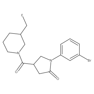 1-(3-Bromophenyl)-4-[3-(fluoromethyl)piperidine-1-carbonyl]pyrrolidin-2-one结构式