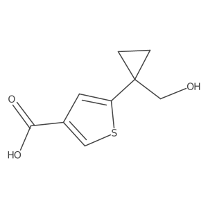 5-[1-(hydroxymethyl)cyclopropyl]-3-Thiophenecarboxylic acid结构式