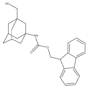 (9H-fluoren-9-yl)methyl N-[3-(hydroxymethyl)adamantan-1-yl]carbamate结构式