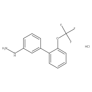 2'-Trifluoromethoxy-biphenyl-3-yl)-hydrazine hydrochloride Structure