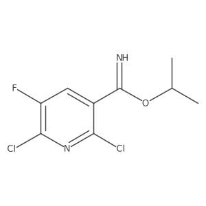 Isopropyl 2,6-dichloro-5-fluoro-pyridine-3-carboximidate结构式