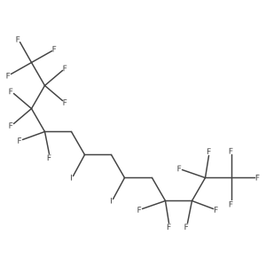 1,1,1,2,2,3,3,4,4,10,10,11,11,12,12,13,13,13-Octadecafluoro-6,8-diiodotridecane结构式