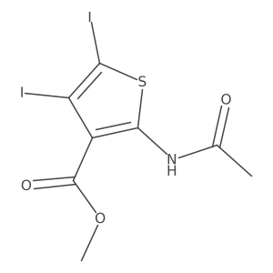 Methyl 2-(acetylamino)-4,5-diiodo-3-thiophenecarboxylate Structure