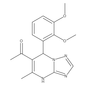 1-(7-(2,3-Dimethoxyphenyl)-5-methyl-4,7-dihydro-[1,2,4]triazolo[1,5-a]pyrimidin-6-yl)ethanone Structure