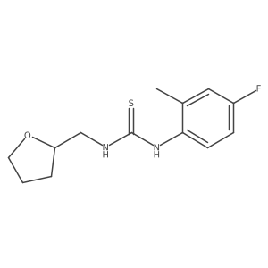 1-(4-Fluoro-2-methylphenyl)-3-(tetrahydrofuran-2-ylmethyl)thiourea结构式