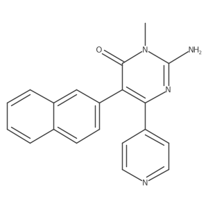 2-Amino-3-methyl-5-naphthalen-2-yl-6-pyridin-4-yl-3h-pyrimidin-4-one Structure