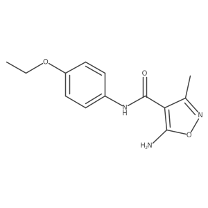 5-Amino-N-(4-ethoxyphenyl)-3-methyl-4-isoxazolecarboxamide结构式