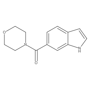 O=C(c1ccc2cc[nH]c2c1)N1CCOCC1结构式