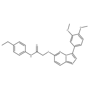 2-((3-(3,4-dimethoxyphenyl)-[1,2,4]triazolo[4,3-b]pyridazin-6-yl)thio)-N-(4-ethylphenyl)acetamide结构式