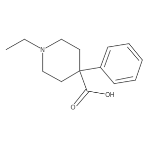 1-Ethyl-4-phenylpiperidine-4-carboxylic acid结构式