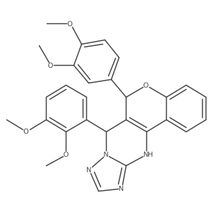 7-(2,3-dimethoxyphenyl)-6-(3,4-dimethoxyphenyl)-7,12-dihydro-6H-chromeno[4,3-d][1,2,4]triazolo[1,5-a]pyrimidine Structure