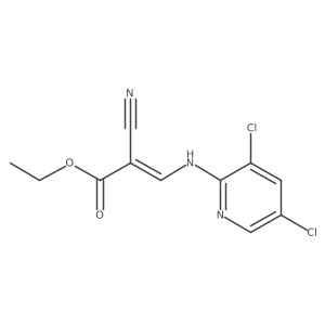 Ethyl 2-cyano-3-[(3,5-dichloro-2-pyridinyl)amino]-2-propenoate结构式