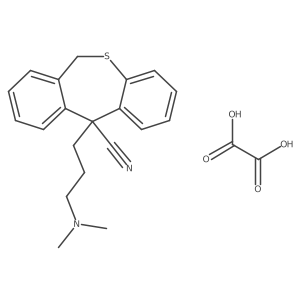 Oxalic acid--11-[3-(dimethylamino)propyl]-6,11-dihydrodibenzo[b,e]thiepine-11-carbonitrile (1/1)结构式