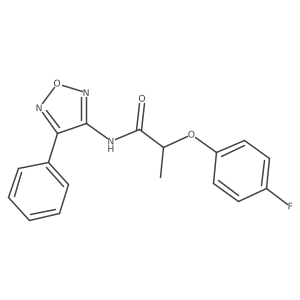 2-(4-fluorophenoxy)-N-(4-phenyl-1,2,5-oxadiazol-3-yl)propanamide结构式