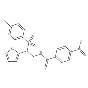N-(2-((4-chlorophenyl)sulfonyl)-2-(furan-2-yl)ethyl)-4-nitrobenzamide Structure
