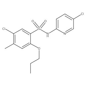 5-chloro-N-(5-chloro-2-pyridinyl)-4-methyl-2-propoxybenzenesulfonamide Structure