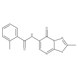 2-Methyl-N-{2-methyl-5-oxo-5H-[1,3,4]thiadiazolo[3,2-A]pyrimidin-6-YL}benzamide结构式