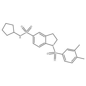 1-[(3,4-Dimethylphenyl)sulfonyl]-5-[(cyclopentylamino)sulfonyl]indoline Structure