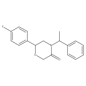(6R)-6-(4-Fluorophenyl)-4-[(1S)-1-phenylethyl]morpholin-3-one Structure