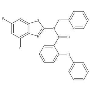 N-(4,6-difluorobenzo[d]thiazol-2-yl)-2-phenoxy-N-(pyridin-2-ylmethyl)benzamide Structure