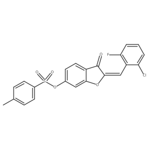 (2Z)-2-(2-chloro-6-fluorobenzylidene)-3-oxo-2,3-dihydro-1-benzofuran-6-yl 4-methylbenzenesulfonate Structure
