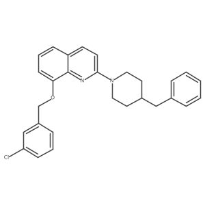 2-(4-Benzylpiperidin-1-yl)-8-((3-chlorobenzyl)oxy)quinoline结构式