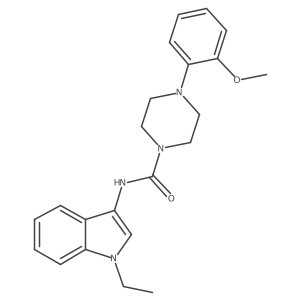 N-(1-ethyl-1H-indol-3-yl)-4-(2-methoxyphenyl)piperazine-1-carboxamide结构式