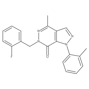 6-(2-fluorobenzyl)-4-methyl-1-(o-tolyl)-1H-pyrazolo[3,4-d]pyridazin-7(6H)-one结构式